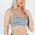 The Swanky | Retro Houndstooth Boob Hammock™ Scoop Bralette - Shinesty