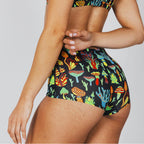 The Super Shroom | Neon Mushrooms Modal Boyshort Underwear - Shinesty