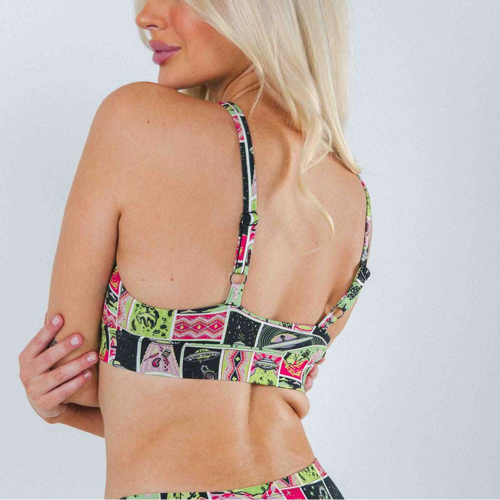 The Area 51 | Retro-Futuristic Alien Boob Hammock™ Plunge Bralette - Shinesty