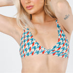 The Swanky | Retro Houndstooth Boob Hammock™ Triangle Bralette - Shinesty