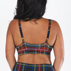 The Cappuccino | Holiday Tartan Plaid Boob Hammock™ Plunge Bralette - Shinesty