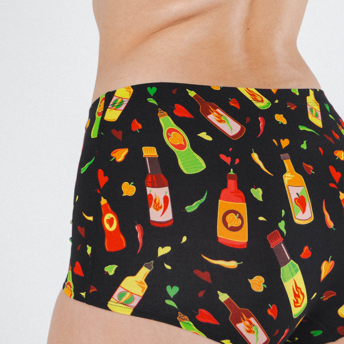 The Gotcha Sriracha | Hot Sauce Modal Boyshort Underwear - Shinesty