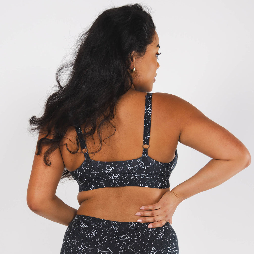 The Big Bang | Glow in the Dark Constellation Boob Hammock™ Plunge Bralette - Shinesty