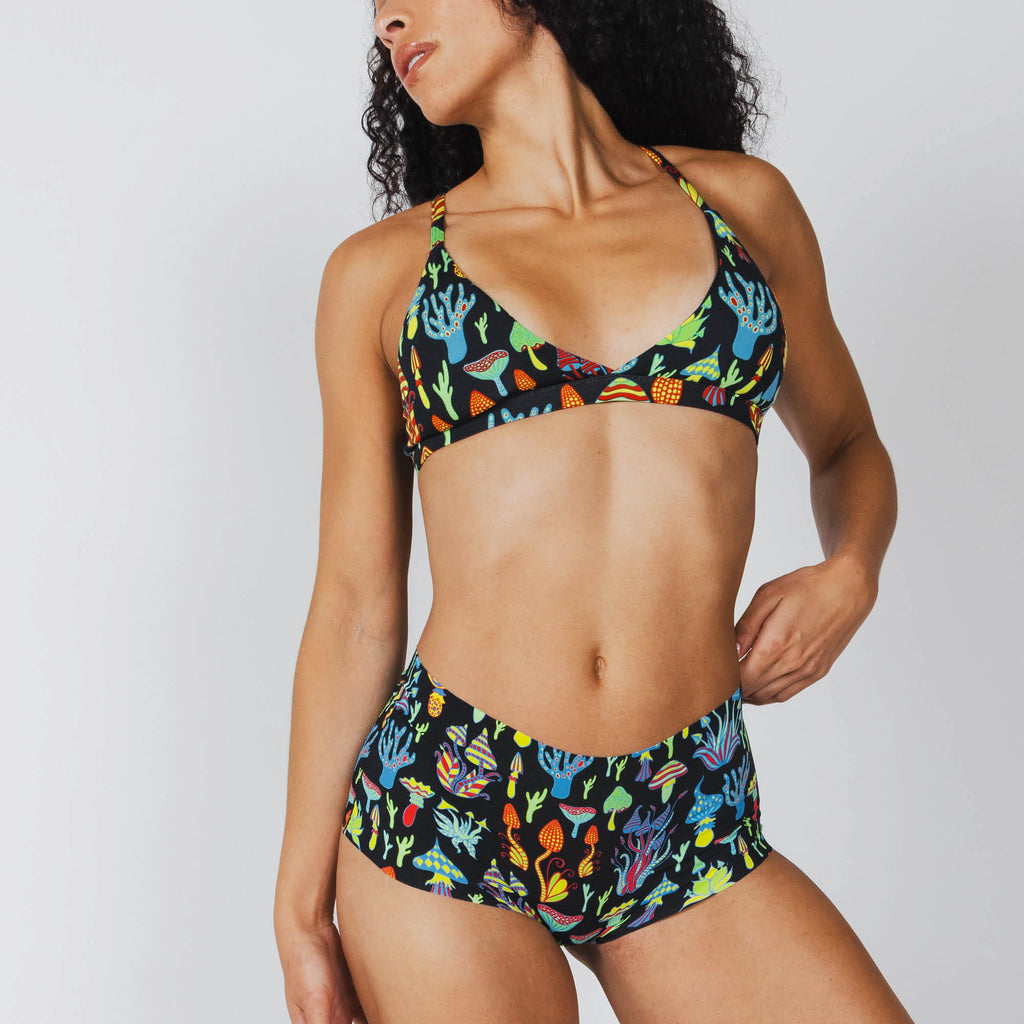 The Super Shroom | Neon Mushrooms Women’s Seamless Boyshort - Shinesty