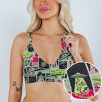 The Area 51 | Retro-Futuristic Alien Boob Hammock™ Plunge Bralette - Shinesty
