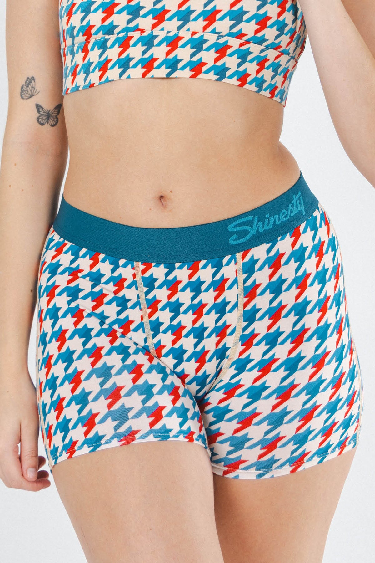 The Swanky | Retro Houndstooth Women’s Boxers - Shinesty