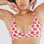 The Pucker Up | Lipstick Kiss Boob Hammock™ Triangle Bralette - Shinesty