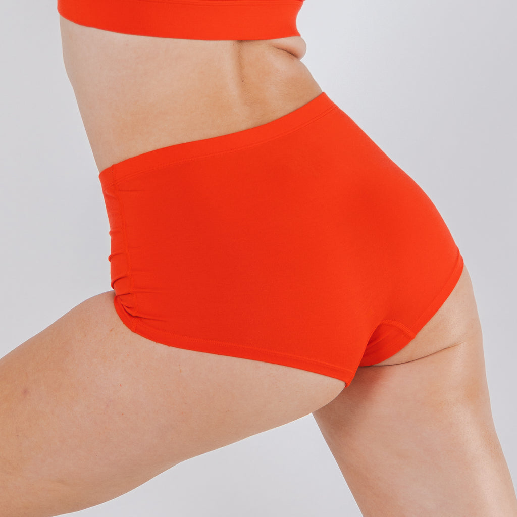 The Maraschino | Flame Scarlet Red Modal Boyshort Underwear - Shinesty