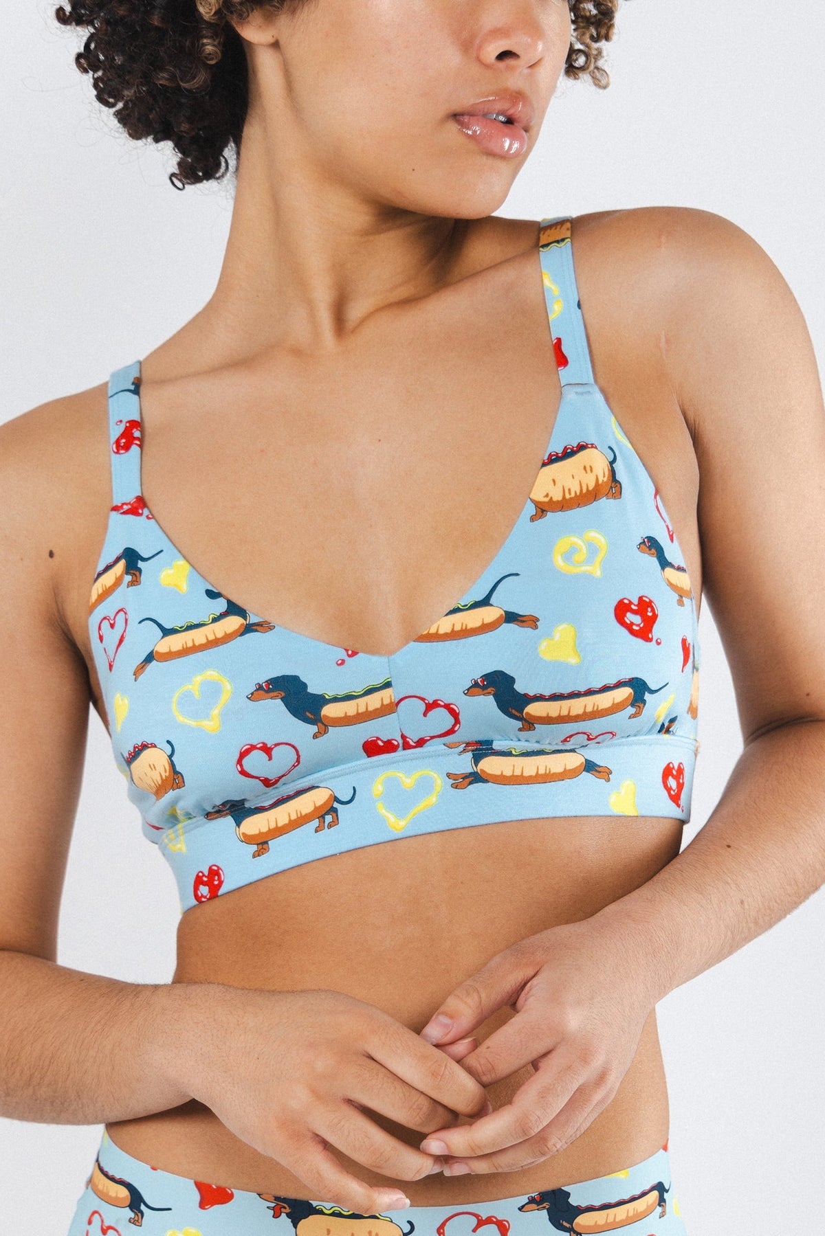 The Lovely Wiener | Wiener Dogs Boob Hammock™ Plunge Bralette - Shinesty