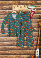 The Cabin Core | Evergreen Cabin SleepDeep™ Women’s Long Sleeve Pajama Set - Shinesty