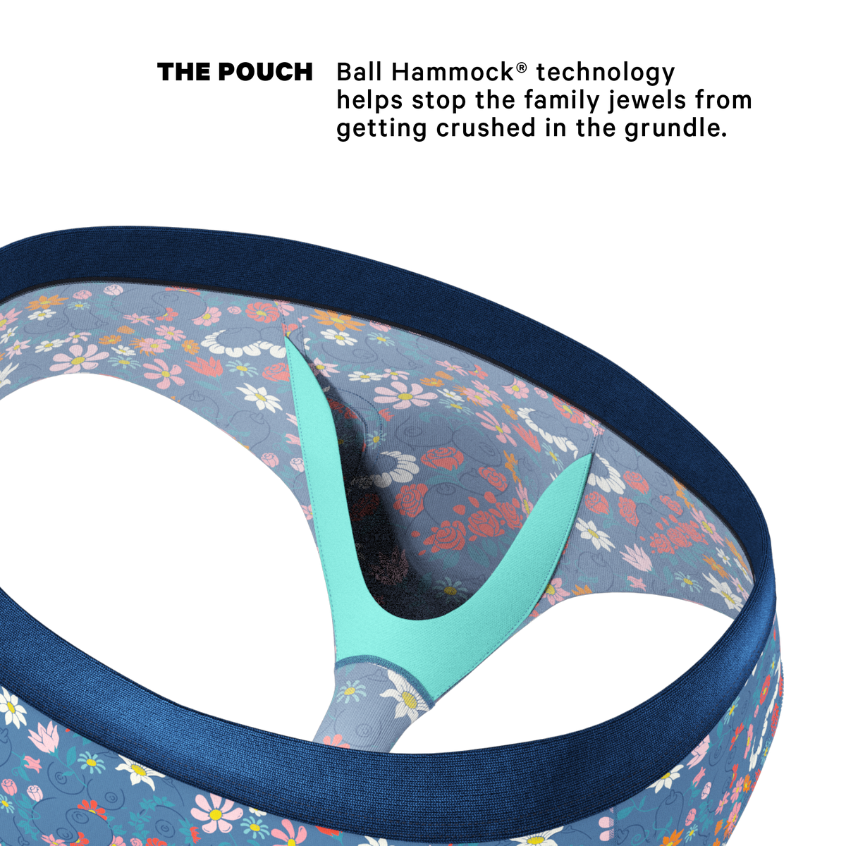 The Gardening Nips | Busty Floral Ball Hammock® Pouch Underwear Briefs - Shinesty