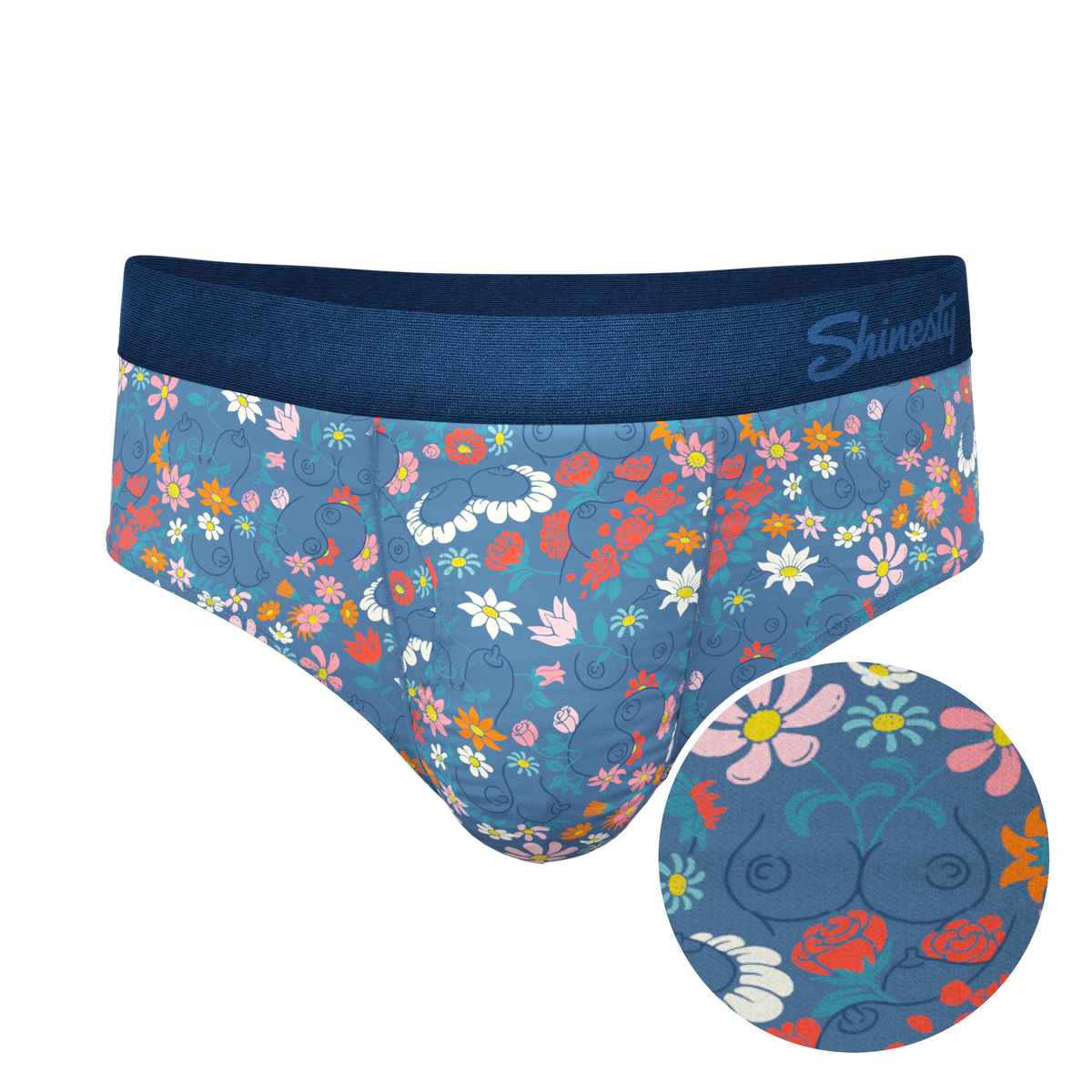 The Gardening Nips | Busty Floral Ball Hammock® Pouch Underwear Briefs - Shinesty