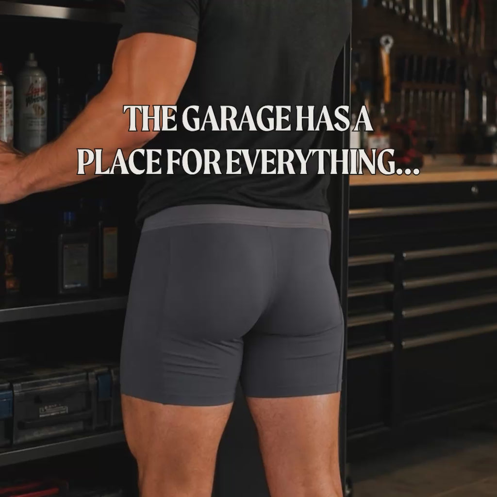 The Slate Expectations | Grey Tonal Ball Hammock® Pouch Underwear - Shinesty