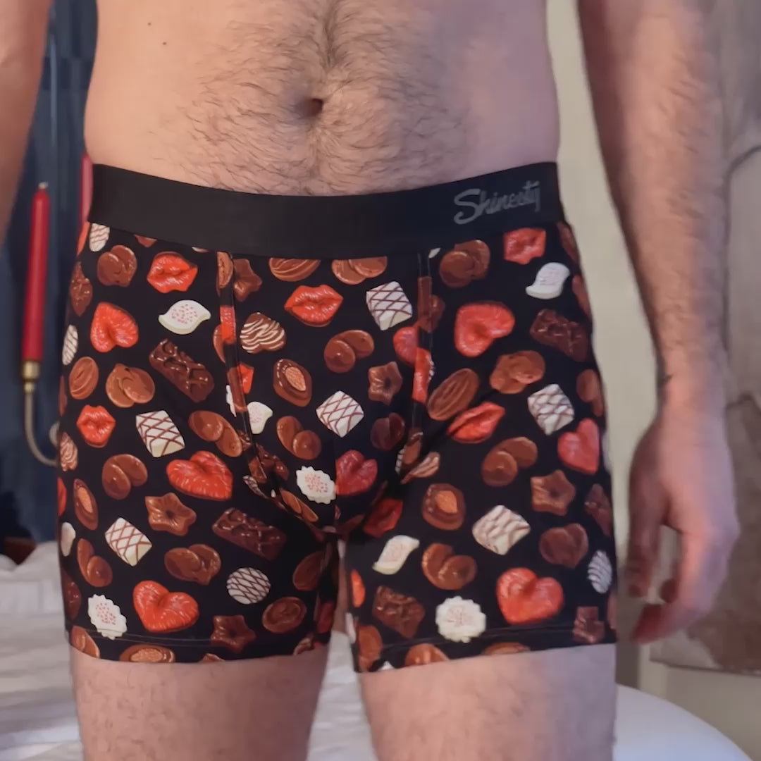 The Bonbons | Naughty Chocolate Ball Hammock® Pouch Underwear With Fly - Shinesty