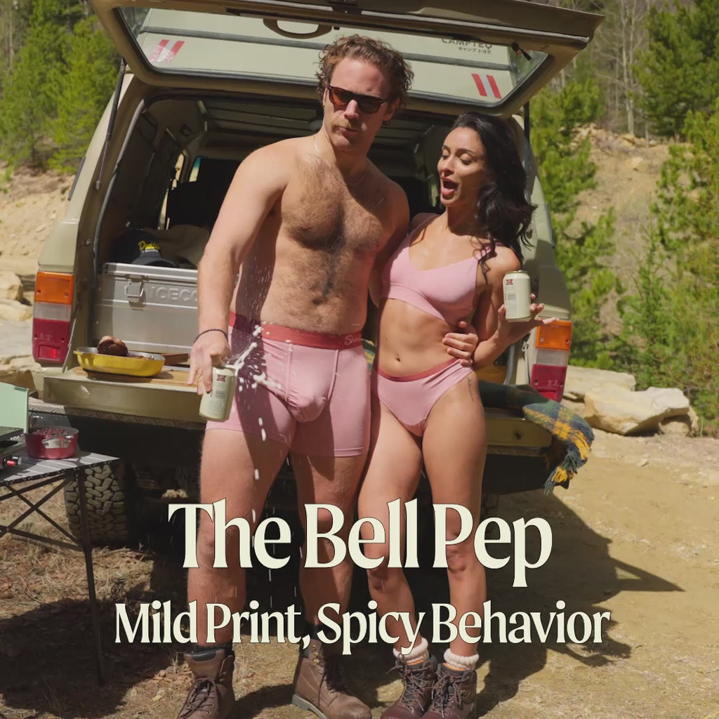 The Bell Pep | Red Chambray Ball Hammock® Pouch Underwear With Fly - Shinesty
