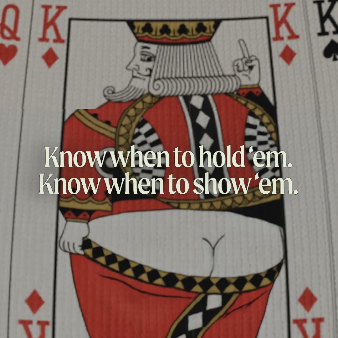 The Bottomless Blackjack | Vintage Playing Cards Ball Hammock® Pouch Underwear With Fly - Shinesty