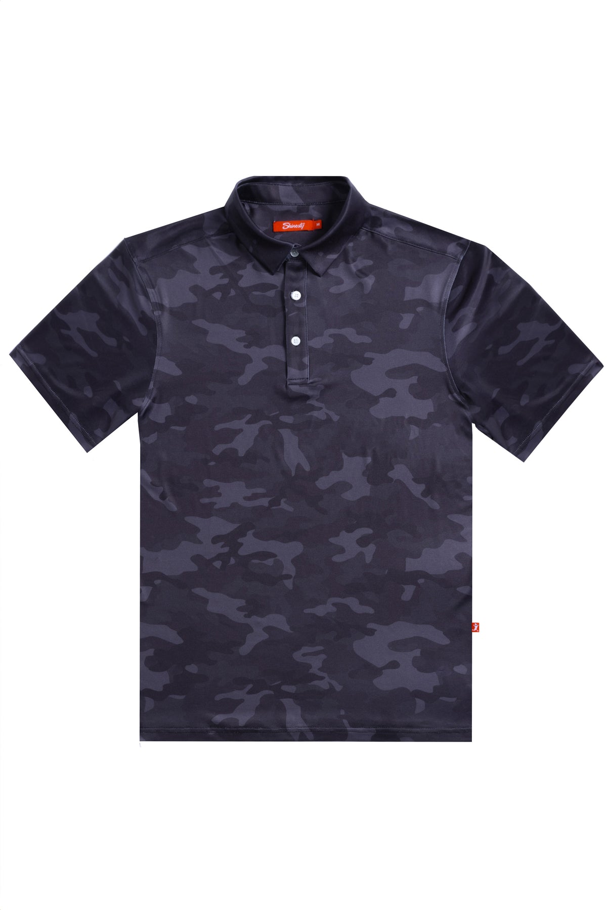 The Darkside | Black and Grey Camo Men’s Polo - Shinesty