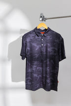 The Darkside | Black and Grey Camo Men’s Polo - Shinesty