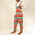 The Red Ryder | Fair Isle Knit Print Pajamaralls® - Shinesty