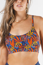 The San Diego Sunrise | Tropical Foliage Boob Hammock™ Scoop Bralette - Shinesty