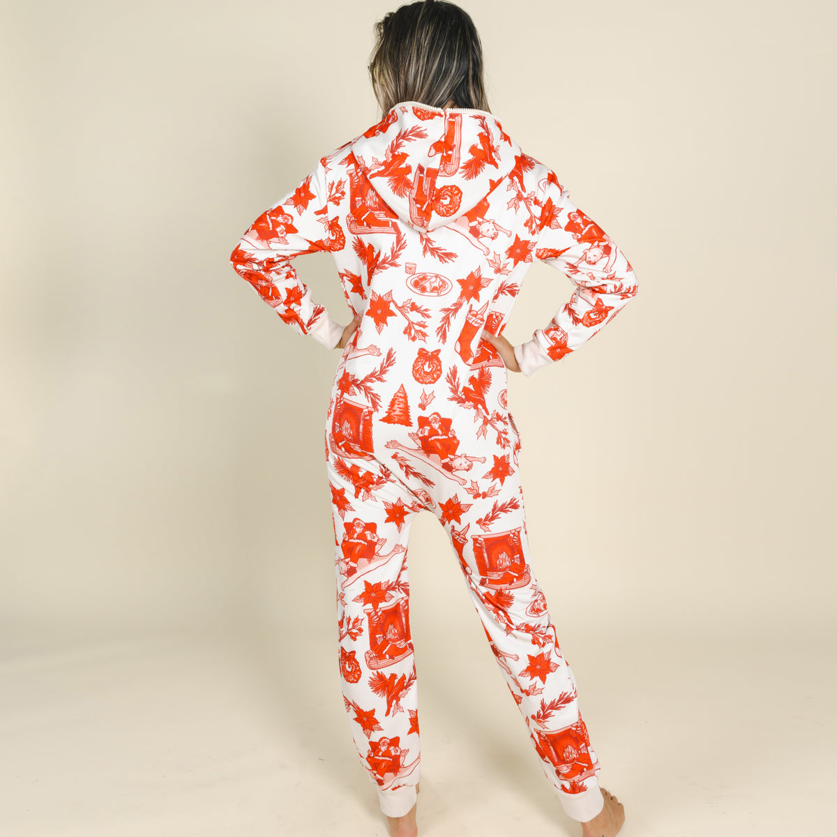 The Santa Slays | Christmas Toile Onesie - Shinesty