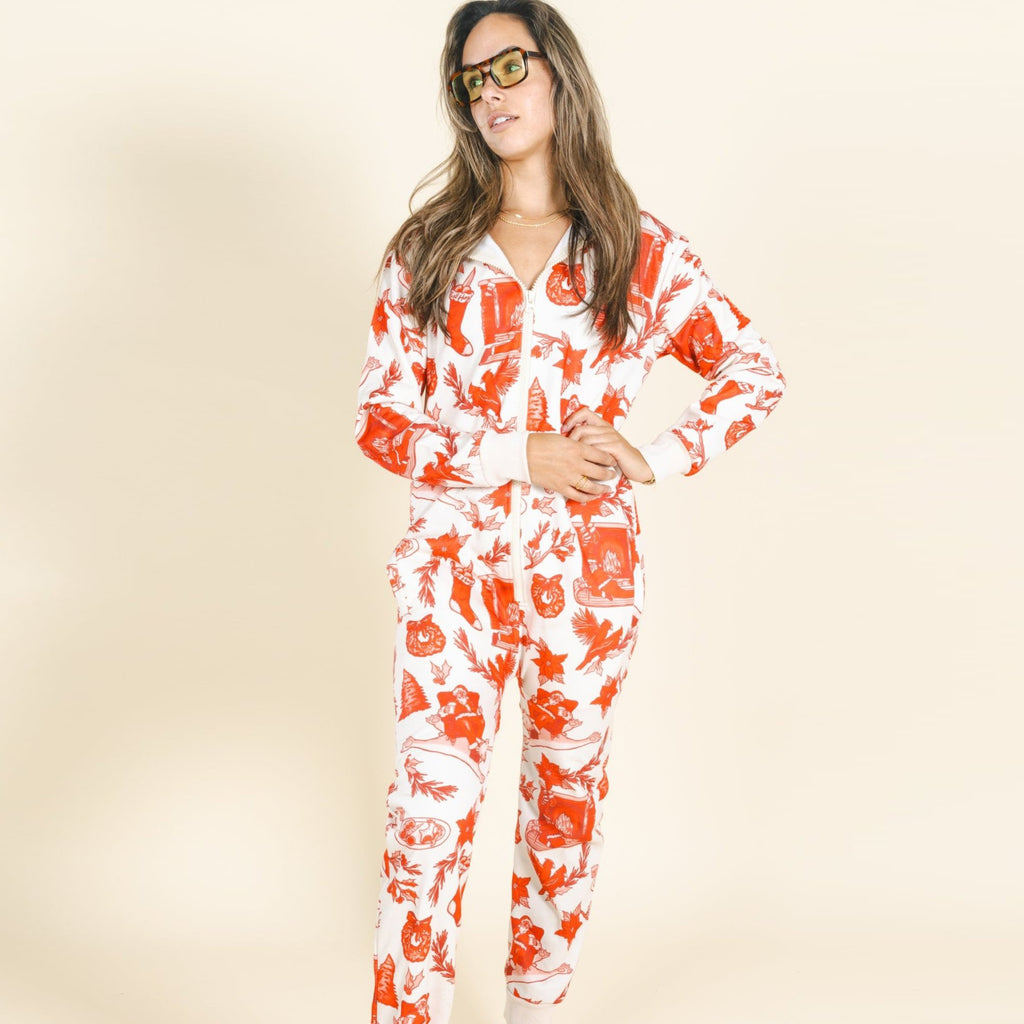 The Santa Slays | Christmas Toile Onesie - Shinesty