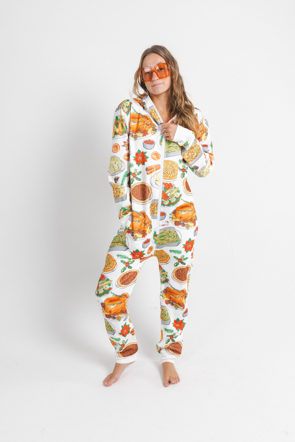 The Spread | White Thanksgiving Onesie - Shinesty