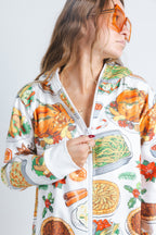 The Spread | White Thanksgiving Onesie - Shinesty