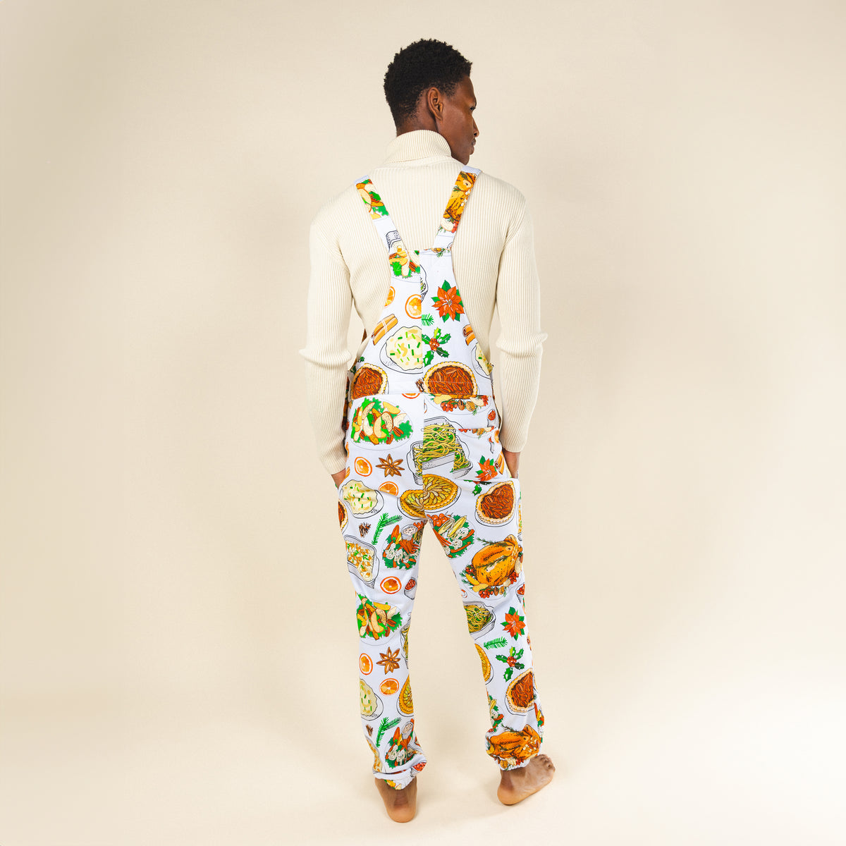 The Spread | White Thanksgiving Pajamaralls® - Shinesty