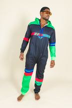 The Steep and Deep | Ladies Unisex Retro Black Onesie - Shinesty