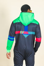 The Steep and Deep | Ladies Unisex Retro Black Onesie - Shinesty