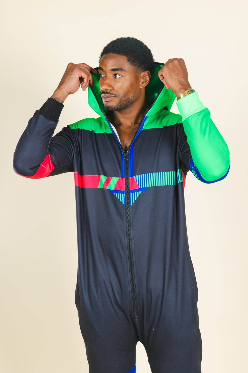 The Steep and Deep | Ladies Unisex Retro Black Onesie - Shinesty
