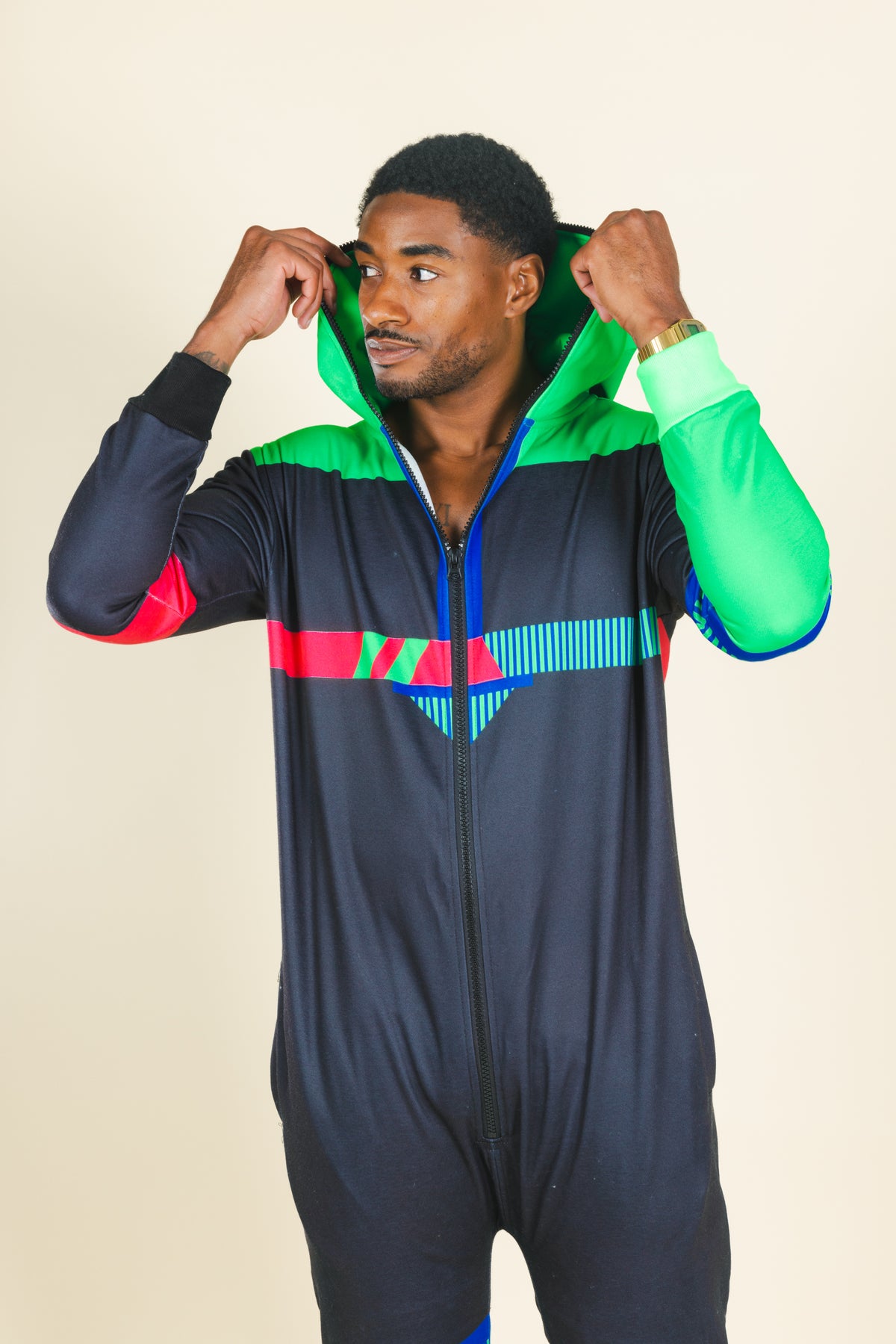 The Steep and Deep | Ladies Unisex Retro Black Onesie - Shinesty