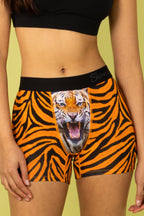 The Feral Feline | Tiger Print Women’s Boxers - Shinesty