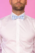 The Porch Swing | Light Blue Caned Wicker Bow Tie - Shinesty