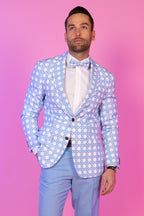 The Porch Swing | Light Blue Caned Wicker Suit - Shinesty