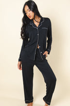The Threat Level Midnight | Black SleepDeep™ Women’s Long Sleeve Pajama Set - Shinesty