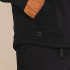 The Threat Level Midnight | Black Sexy Terry™ Men’s Lounge Hoodie - Shinesty