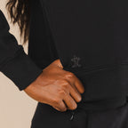 The Threat Level Midnight | Black Sexy Terry™ Women’s Half Zip - Shinesty