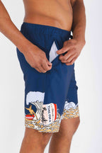 The Tidal Lager | Beer Surfer Ball Hammock® Pouch 8" Swim Trunks - Shinesty