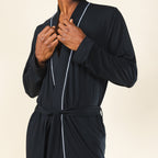 The Threat Level Midnight | Black Long Modal Robe - Shinesty