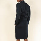 The Threat Level Midnight | Black Long Modal Robe - Shinesty