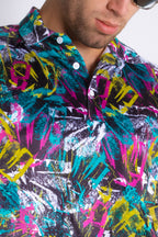 The Warm Up | Black and Neon Men’s Polo - Shinesty
