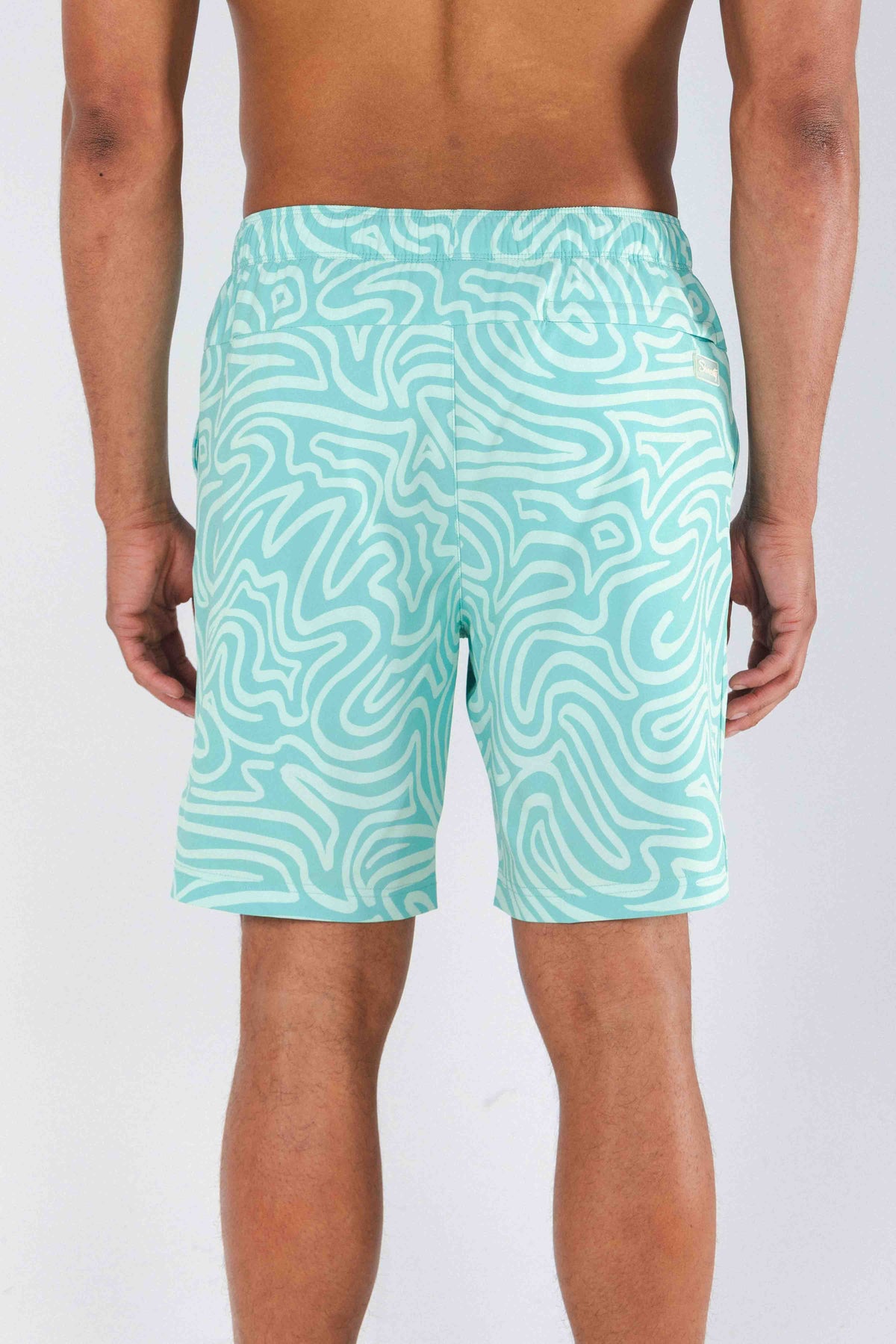 The Water Park | Neon Abstract Line Ball Hammock® Pouch 8" Swim Trunks - Shinesty