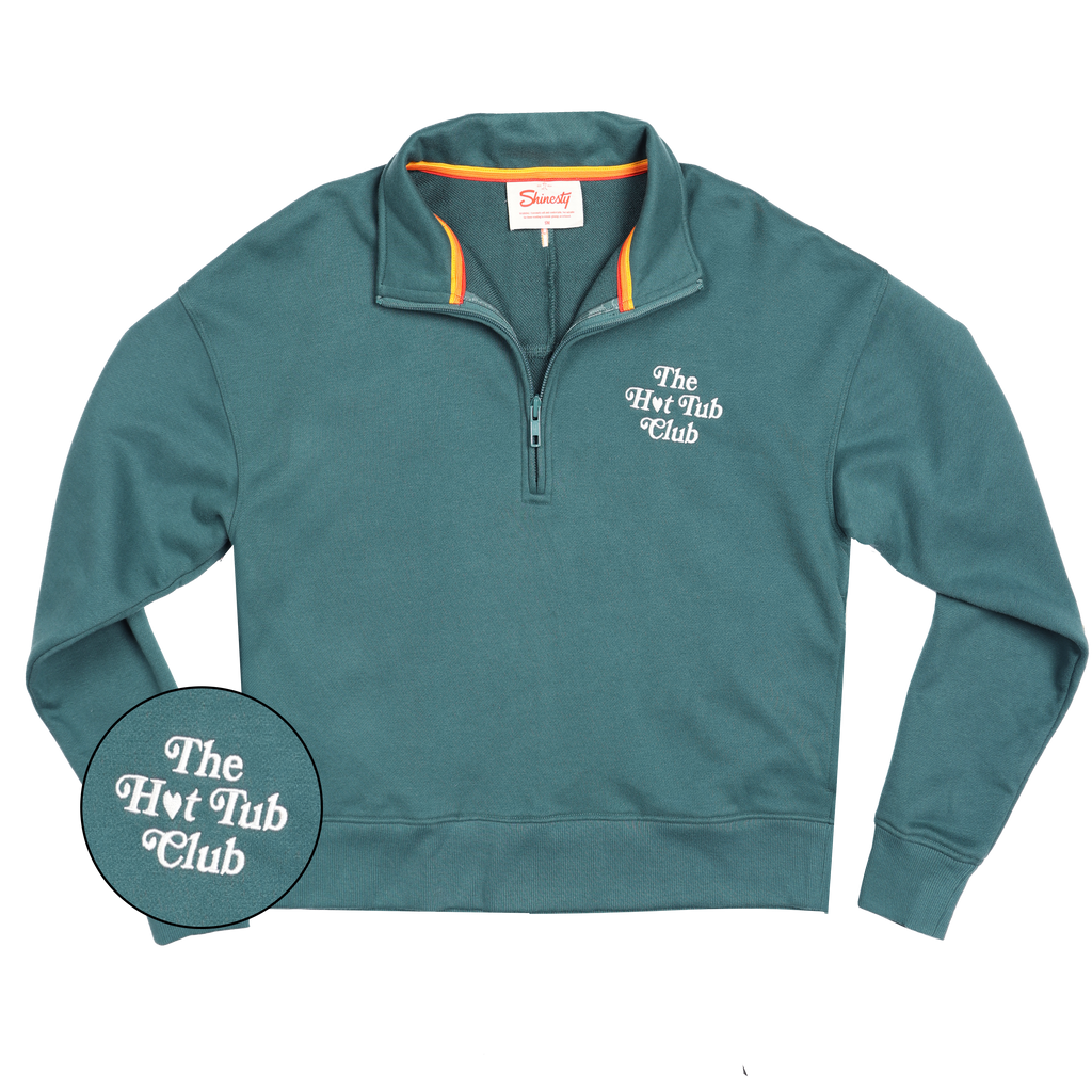 The Spruced Up | Green Sexy Terry™ Women’s Half Zip - Shinesty