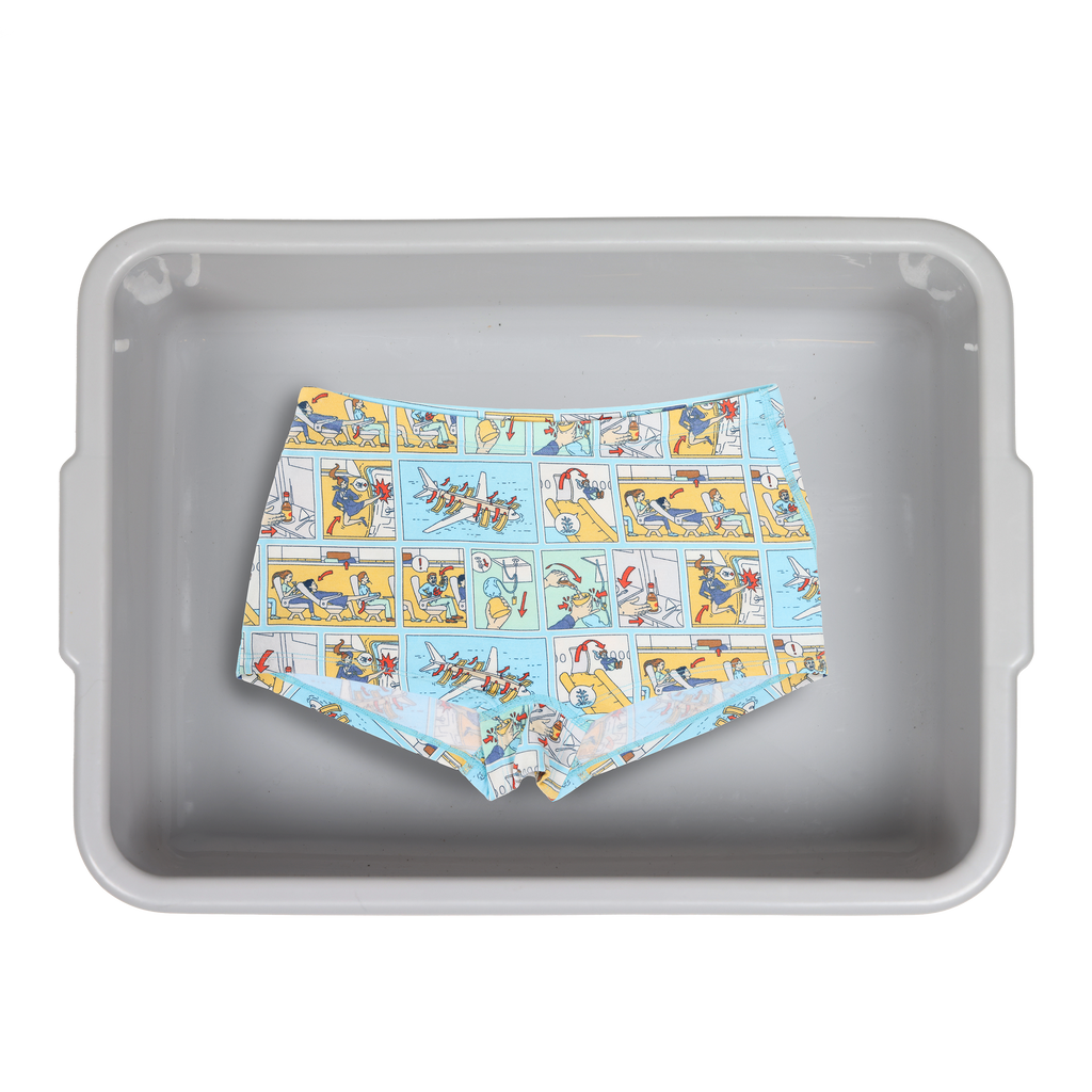 The Improper Protocol | Airplane Pamphlet Modal Boyshort Underwear - Shinesty