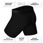 The 009 | Black Tuxedo Ball Hammock® Boxer - Long Leg - Shinesty