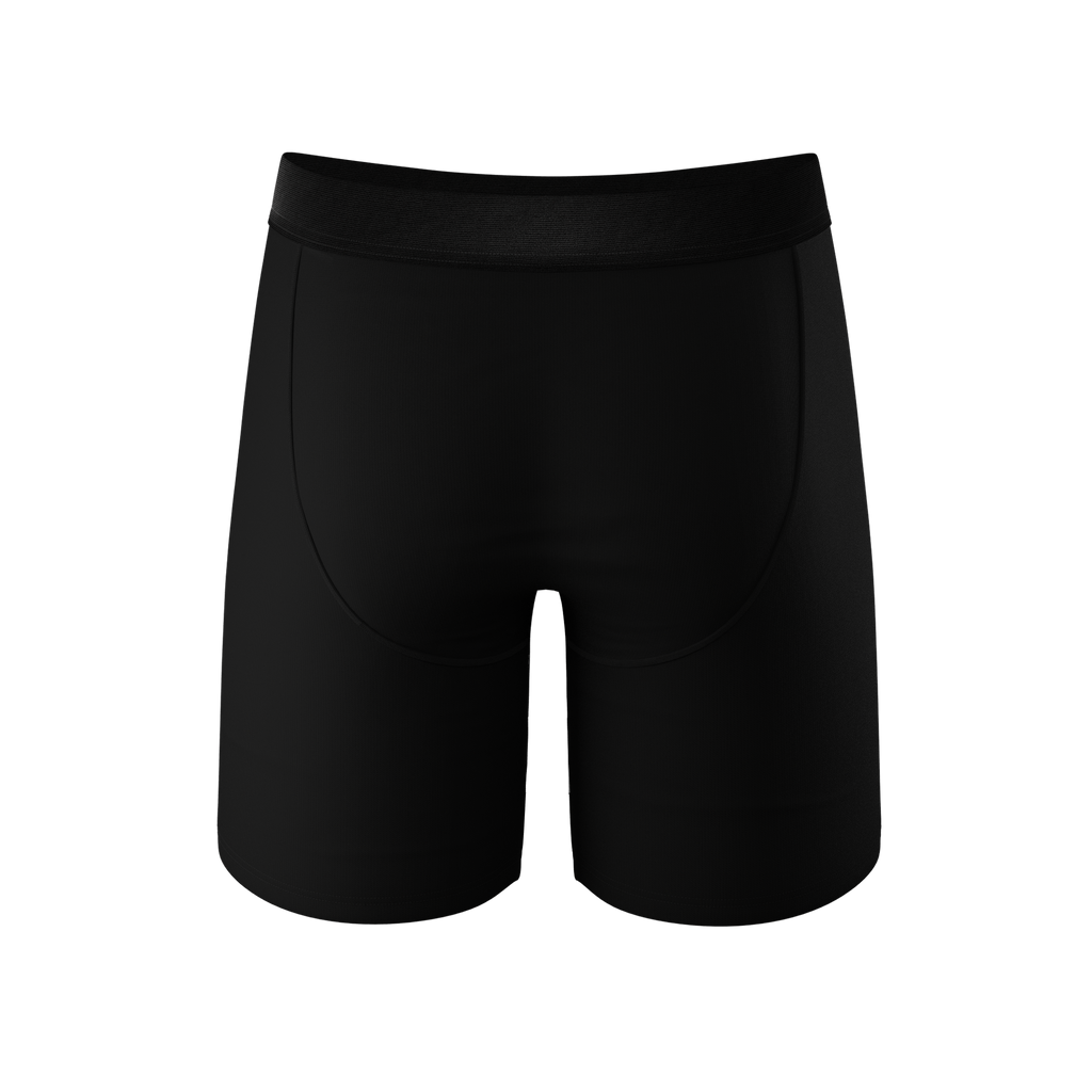 The 009 | Black Tuxedo Ball Hammock® Boxer - Long Leg - Shinesty