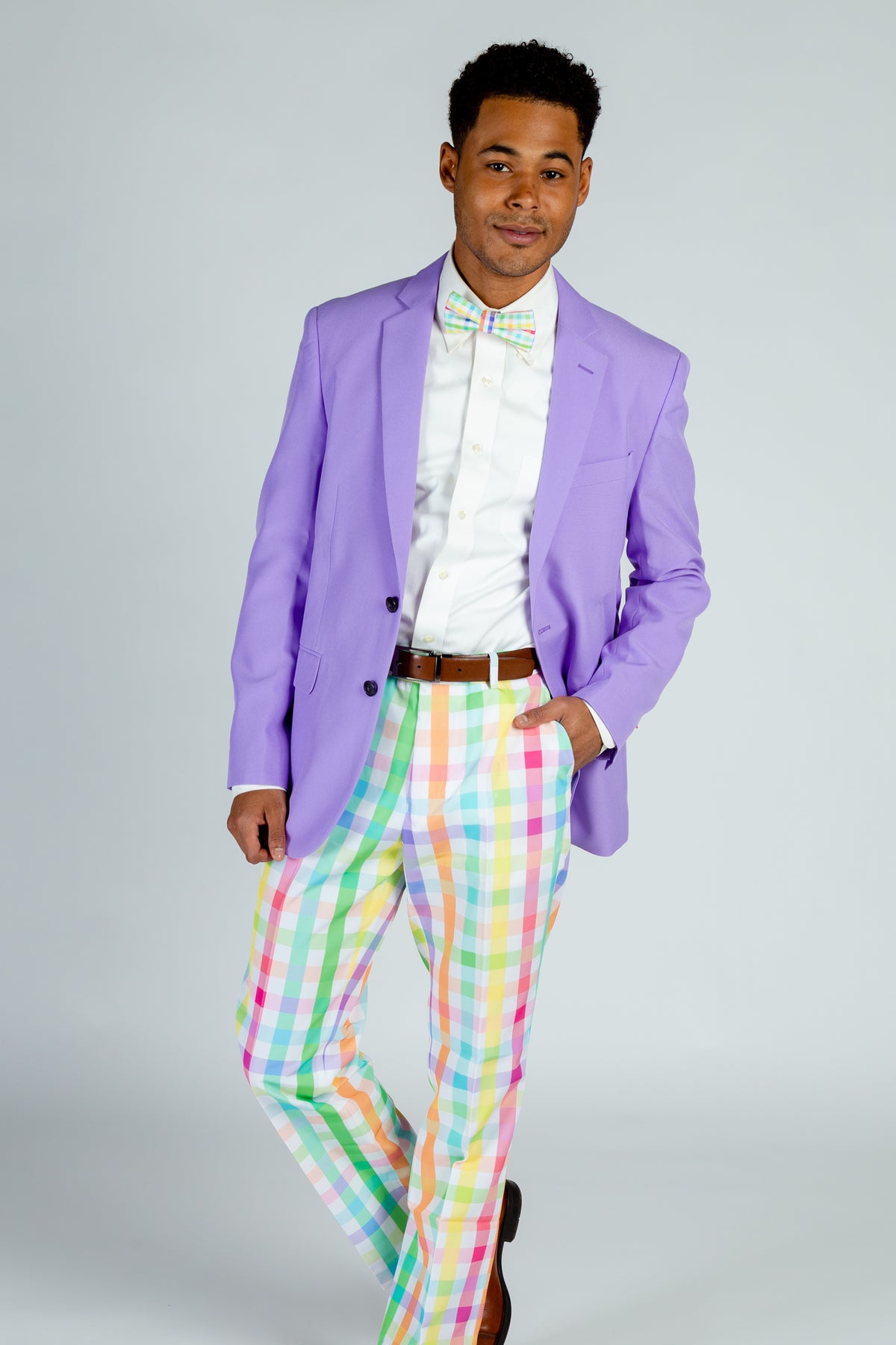 The Savannah Swinger | Pastel Plaid Pants - Shinesty