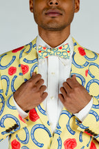 The Derby Horseshoes | Yellow Preppy Bow Tie - Shinesty